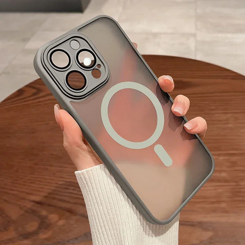 iPhone Magnetic Luxury Matte Shockproof for 16 15 14 13 12 17 Pro Max Plus