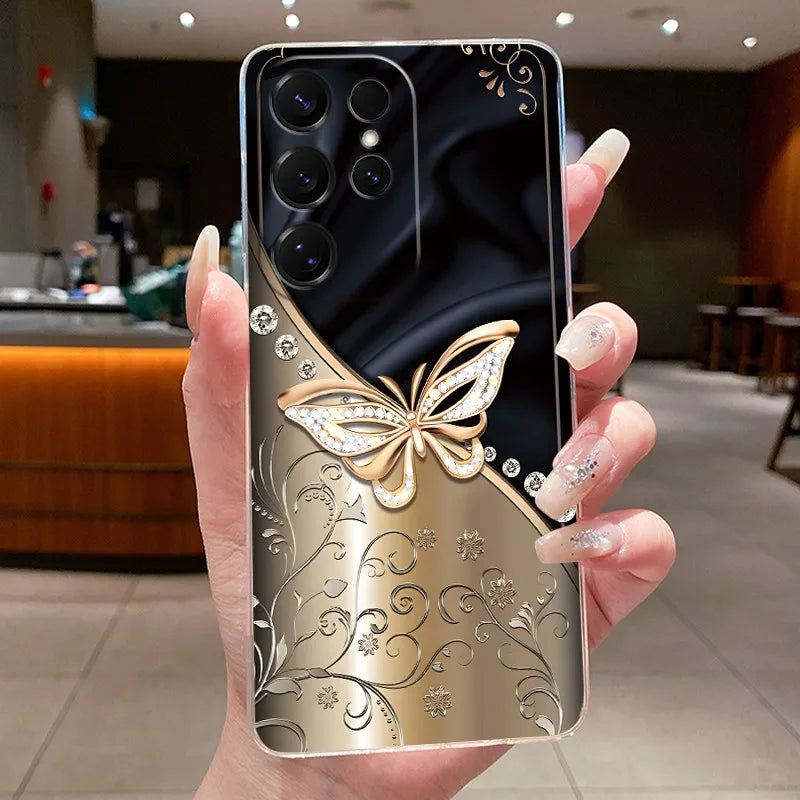 New Hot Samsung Galaxy S26 Ultra S26 edge S 26 Plus Cover Luxury Pretty Butterfly