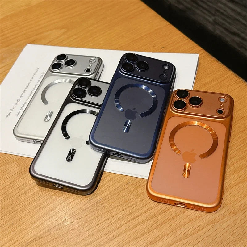 Luxury Matte Magsafe IPhone 17 Air 16 15 Pro Max Plus 17Air 17Pro Magnetic Bumper Back Cases Cover