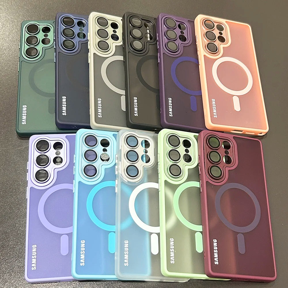 Samsung S26 S25 S24 S23 S22 Ultra Plus FE Edge Translucent Lens Protection Cover