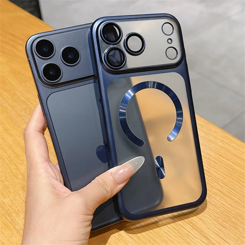 Luxury Matte Magsafe IPhone 17 Air 16 15 Pro Max Plus 17Air 17Pro Magnetic Bumper Back Cases Cover