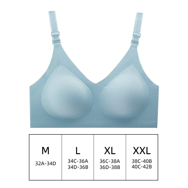 Women's Seamless Ladies Thin Soft Breastfeeding Bra Comfortable