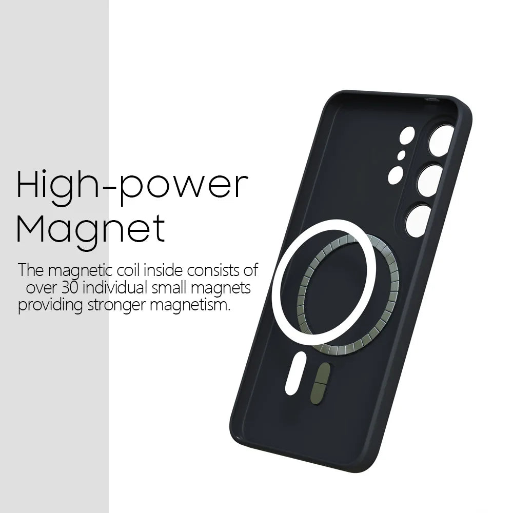 Magnetic Samsug S26 S25 S24 S23 Ultra FE S22 Plus A56 A55 A17 Shockproof Cover for MagSafe Protection Cover