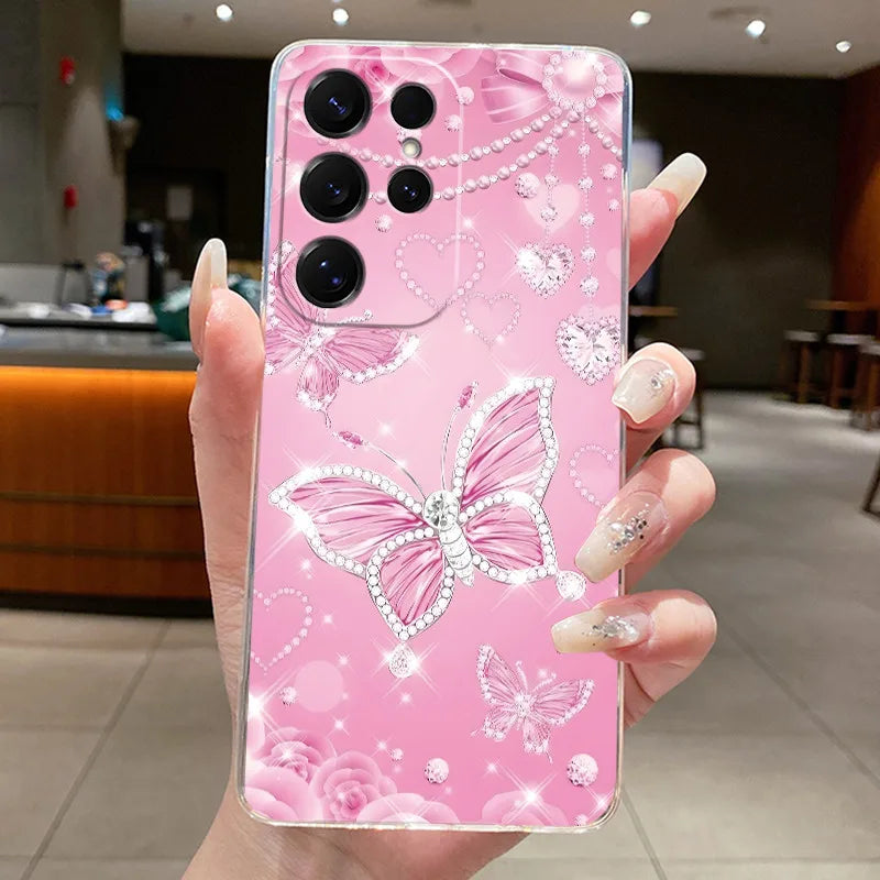 New Hot Samsung Galaxy S26 Ultra S26 edge S 26 Plus Cover Luxury Pretty Butterfly