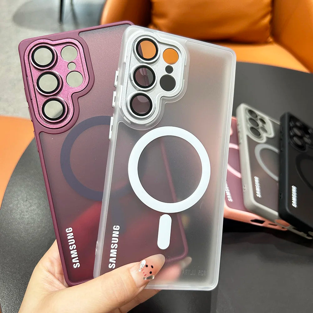 Samsung S26 S25 S24 S23 S22 Ultra Plus FE Edge Translucent Lens Protection Cover