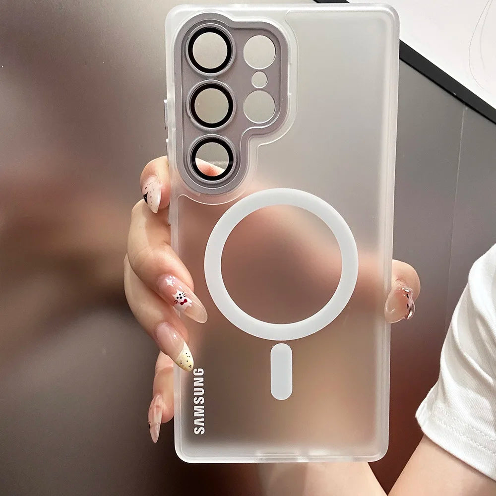 Samsung S26 S25 S24 S23 S22 Ultra Plus FE Edge Translucent Lens Protection Cover