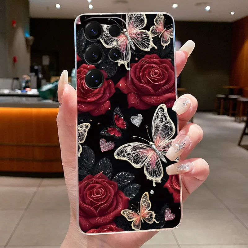 New Hot Samsung Galaxy S26 Ultra S26 edge S 26 Plus Cover Luxury Pretty Butterfly