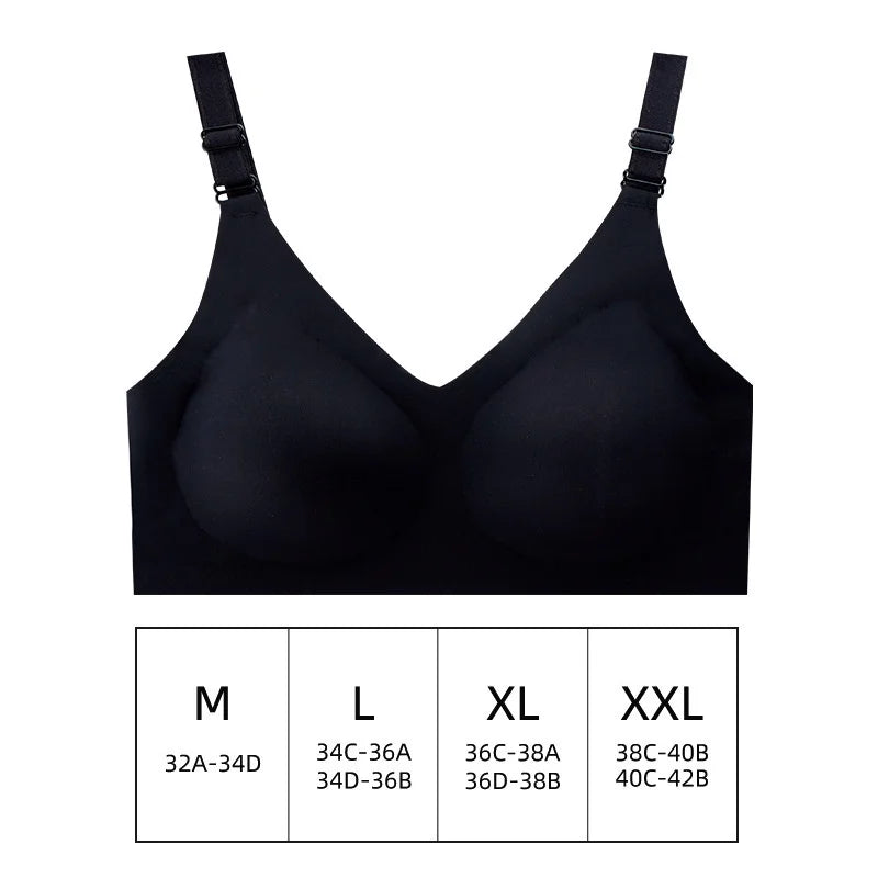 Women's Seamless Ladies Thin Soft Breastfeeding Bra Comfortable