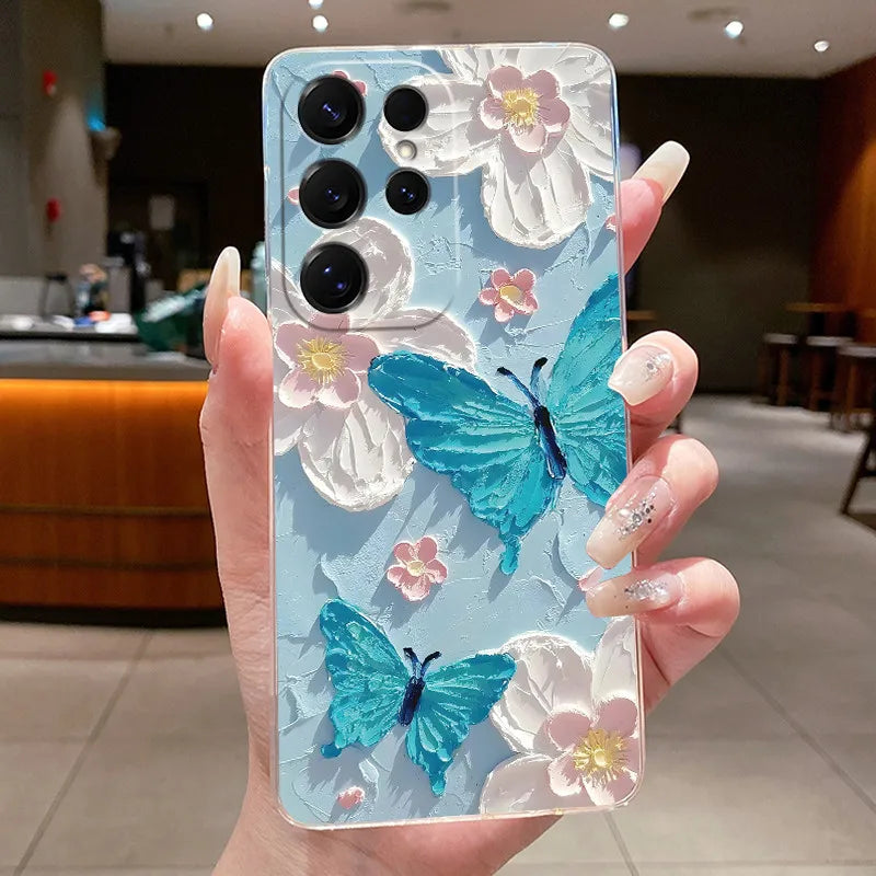 New Hot Samsung Galaxy S26 Ultra S26 edge S 26 Plus Cover Luxury Pretty Butterfly