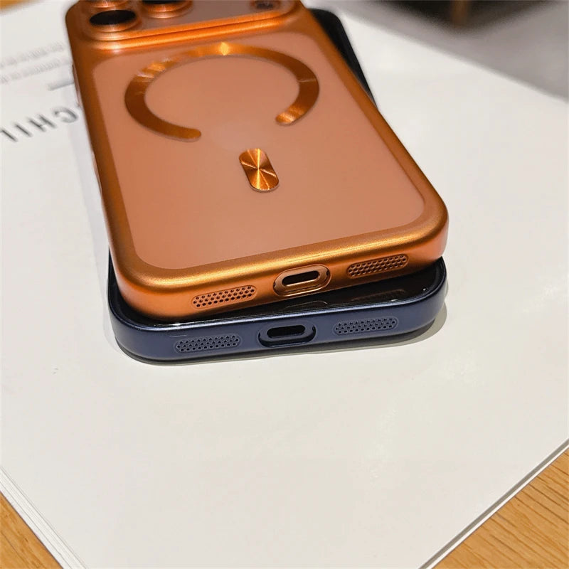 Luxury Matte Magsafe IPhone 17 Air 16 15 Pro Max Plus 17Air 17Pro Magnetic Bumper Back Cases Cover