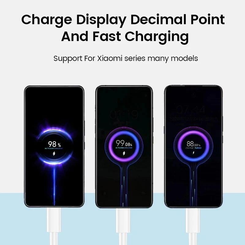 Fast Charger Type-C Cable For Xiaomi 10 11 12 Lite 13T Redmi Note 11T 12T 13 Pro POCO F4 F5 X4 GT X5 X6 Quick Charge