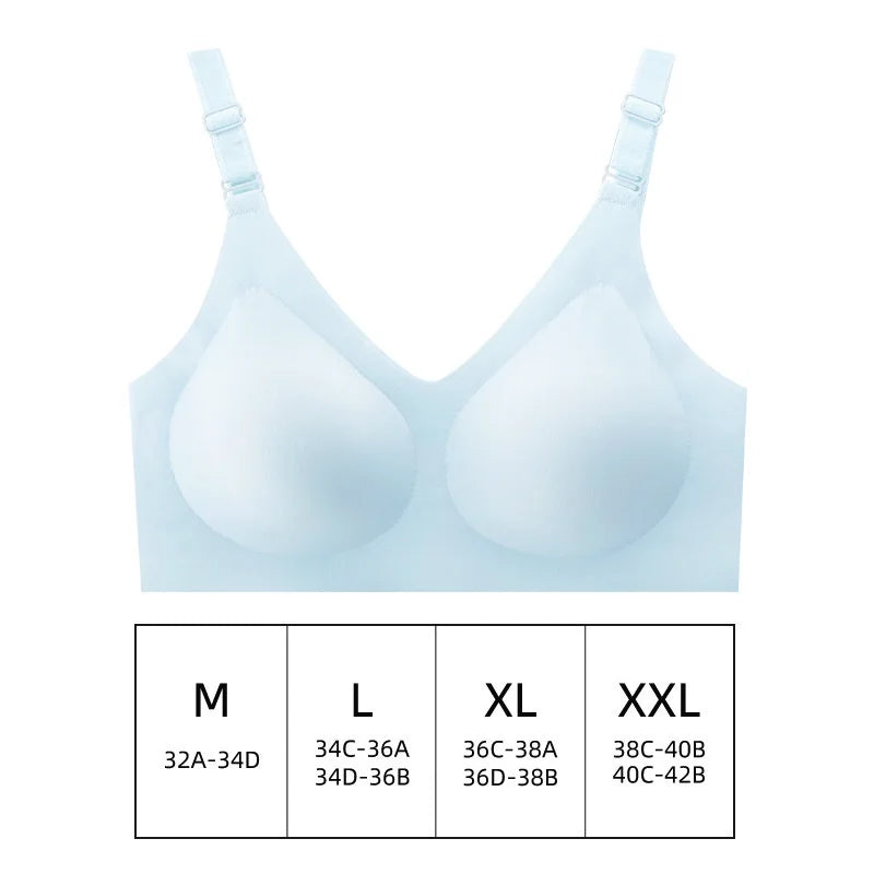 Women's Seamless Ladies Thin Soft Breastfeeding Bra Comfortable