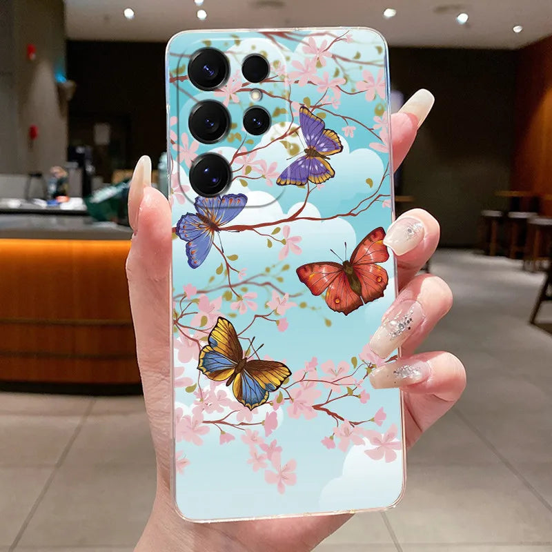 New Hot Samsung Galaxy S26 Ultra S26 edge S 26 Plus Cover Luxury Pretty Butterfly
