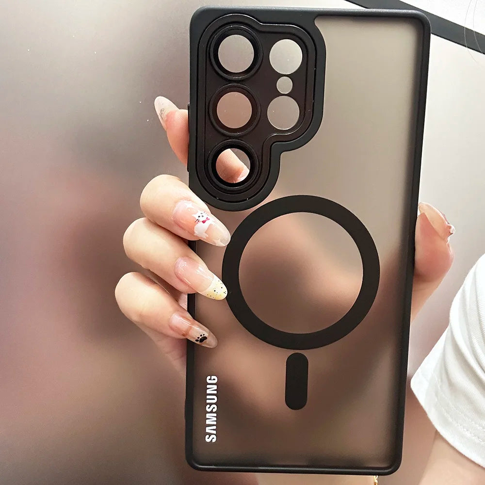 Samsung S26 S25 S24 S23 S22 Ultra Plus FE Edge Translucent Lens Protection Cover