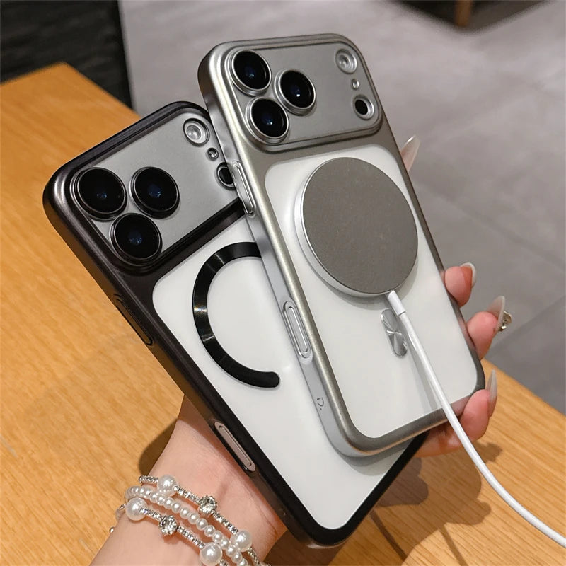 Luxury Matte Magsafe IPhone 17 Air 16 15 Pro Max Plus 17Air 17Pro Magnetic Bumper Back Cases Cover