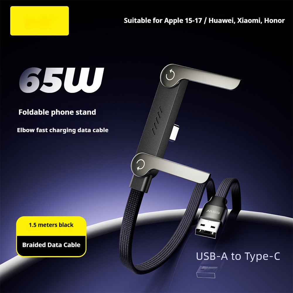 Fast Charging 2-in-1 Data Wire Foldable Phone Tablet Stand