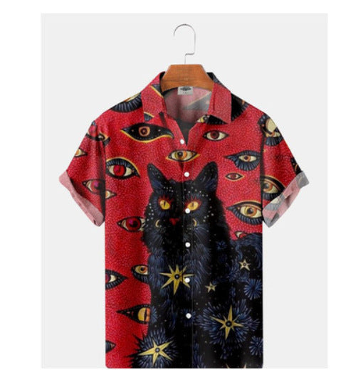 Fashion Personality 3D Digital Printing Men's Shirt