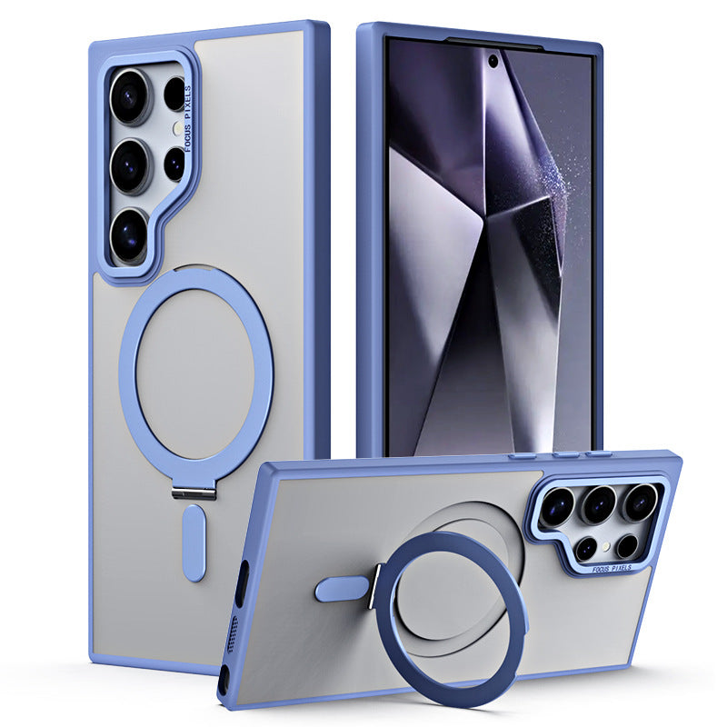 Magnetic-suction Phone Case With A Transparent Support Stand For Added Protection