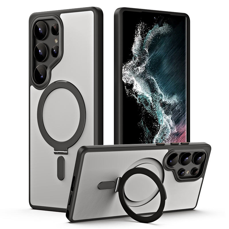 Magnetic-suction Phone Case With A Transparent Support Stand For Added Protection
