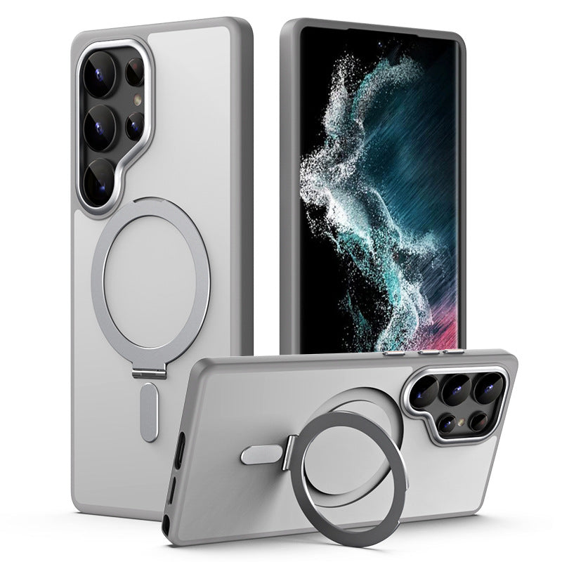 Magnetic-suction Phone Case With A Transparent Support Stand For Added Protection